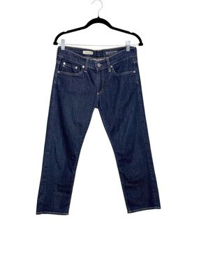 AG Adriano Goldschmied Tomboy Crop Jeans Relaxed Straight 27 Dark Wash